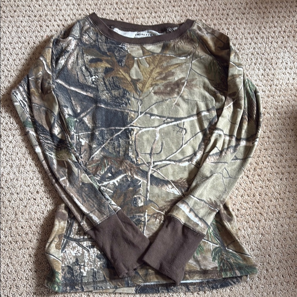 Realtree Camo Long Sleeve Top - Brown, Green, Tan
